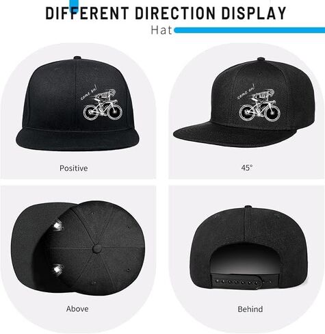 Flat Bill Hats for Men Snapback Snap Backpack Hat for Boy Wide Brim Pitbull lids Black Trucker Dad Baseball Cap Rock Roll in Saudi Arabia
