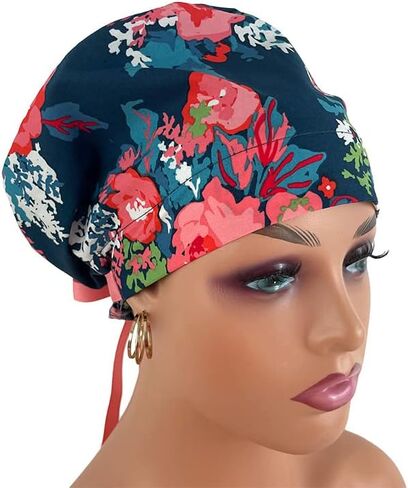 شريط الغطاء على الطراز الأوروبي/شريط Grosgrain - باقة موسى - قبعة فرك للنساء والرجال ربطة عنق | غطاء العمل مع حامل. قبعات فرك للنساء ، قبعات الممرضات | دكتور هاتز in Saudi Arabia