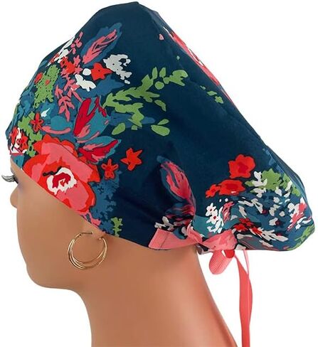 شريط الغطاء على الطراز الأوروبي/شريط Grosgrain - باقة موسى - قبعة فرك للنساء والرجال ربطة عنق | غطاء العمل مع حامل. قبعات فرك للنساء ، قبعات الممرضات | دكتور هاتز in Saudi Arabia