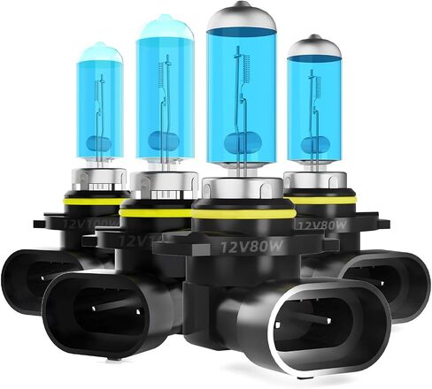 Headlight Bulbs Fit For Honda Civic 1992-2003, 9003 High Low Beam Combo, Super Bright 5500K White Light High Performance Halogen Light Bulbs, 2PCS in Saudi Arabia