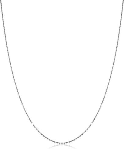 Kooljewelry 10k الذهب الأبيض 0.8 مم قلادة سلسلة الكابلات للنساء (16 ، 18 ، 20 ، 24 أو 30 بوصة) in Saudi Arabia