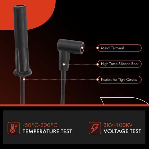 A-Premium Ignition Sclow Slug Wires مجموعة من 6 متوافقة مع Dodge Grand Caravan & Chrysler Town & Country & Plymouth Grand Voyager ، 3.3L 3.8L in Saudi Arabia