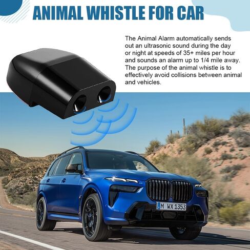 4PCS Deer Whistles for Car, Automotive Deer Warning Whistle Devices, Automotive Save a Deer Whistles to Avoid Collisions, Universal Animal Alert Car Accessories (Black, 4PCS) in Saudi Arabia
