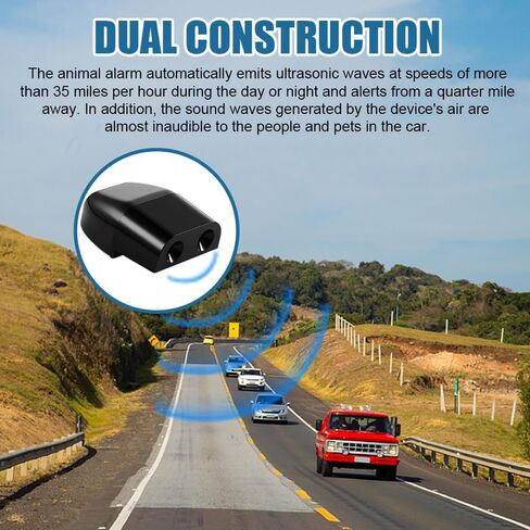 4PCS Deer Whistles for Car, Automotive Deer Warning Whistle Devices, Automotive Save a Deer Whistles to Avoid Collisions, Universal Animal Alert Car Accessories (Black, 4PCS) in Saudi Arabia