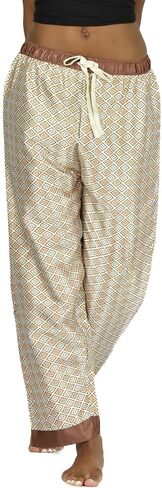 UP2Date Fashion Women's Printed Satin Sleep & Lounge Pants ، Style WSP-21 in Saudi Arabia