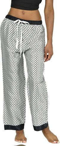 Up2date Fashion Women's Printed Satin Sleep & Lounge Pants, Style WSP-21 in Saudi Arabia