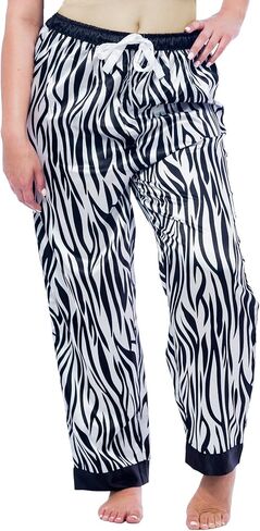 Up2date Fashion Women's Printed Satin Sleep & Lounge Pants, Style WSP-21 in Saudi Arabia