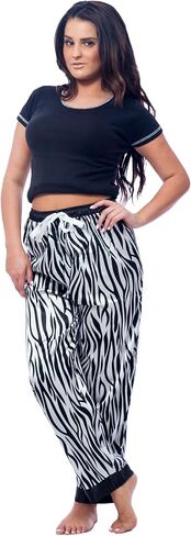 Up2date Fashion Women's Printed Satin Sleep & Lounge Pants, Style WSP-21 in Saudi Arabia