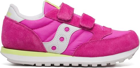 Saucony Originals Jazz Double Hook & Loop (Little Big Kid) Sneaker, Navy/Silver/Pink, 1.5 US Unisex in Saudi Arabia