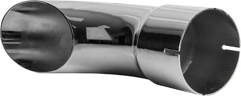 4" x 12" Curved End Pipe Exhaust Stack Chrome Compatible With UNIVERSAL in Kuwait
