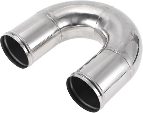 Motoforti 180 Degree U Bend Mandrel Exhaust Tube with Bead Roll DIY Custom Car Modified Exhaust Pipe Tubing Piping 3.5" OD 7.87" Length T304 Stainless Steel in Saudi Arabia