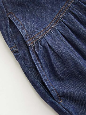 تنورة CIDER Denim عالية الارتفاع وجيب بأزرار وطبقات متينة in Kuwait