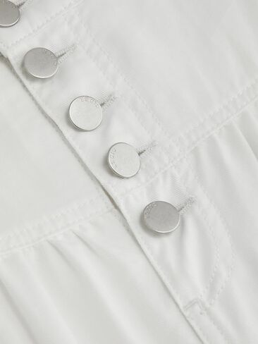 تنورة CIDER Denim عالية الارتفاع وجيب بأزرار وطبقات متينة in Kuwait
