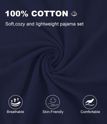 CF Women's 100% Cotton Pajama Sets Soft Short Sleeve Tops & Pants Comfy Sleepwear 2 Piece Lounge set with Pockets Loungewear in Kuwait
