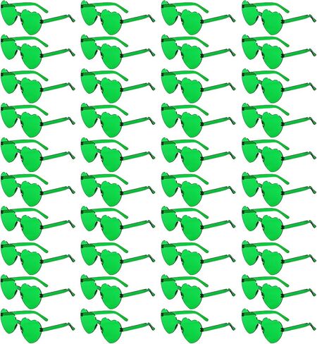 40 Pairs Heart Shaped Sunglasses Bulk, Colorful Rimless Fun Heart Sunglasses for Women Party Favors in Kuwait