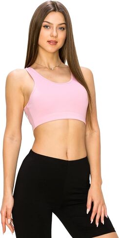 RENESEILLE Woman’s Sports Bra Tank – Sleeveless No Padding Double Layer Crop Top Active Yoga Running Workout Cropped Basic in Saudi Arabia