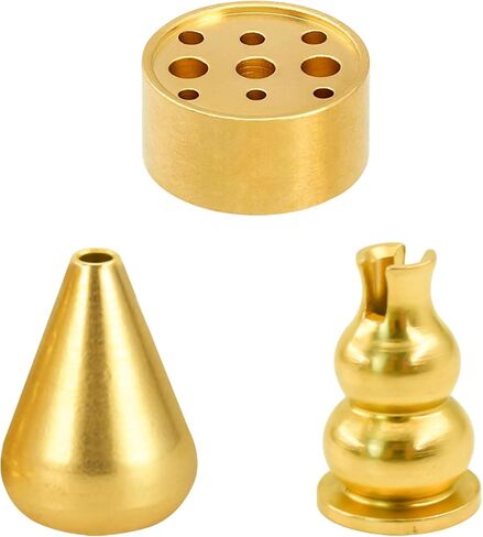 Mrmrkura 3 PCS Brass Ecense Stick Holder ، Metal Cone Pisense Holder Coil Burner for Indoor Outdoor Decor Alloy Cone Ash Catcher for Yoga Inspitation Gift in Kuwait