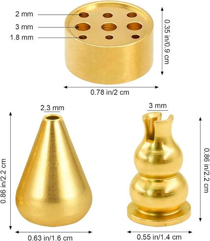 Mrmrkura 3 PCS Brass Ecense Stick Holder ، Metal Cone Pisense Holder Coil Burner for Indoor Outdoor Decor Alloy Cone Ash Catcher for Yoga Inspitation Gift in Kuwait