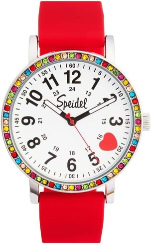 Speidel Original Scrub Watch ™ للممرضات والمهنيين الطبيين والرجال والسيدات مع التمريض المستعملة ، الساعات الممرضة للنساء ، ماء 12 و 24 ساعة ، بلورة ، بلورة in Saudi Arabia