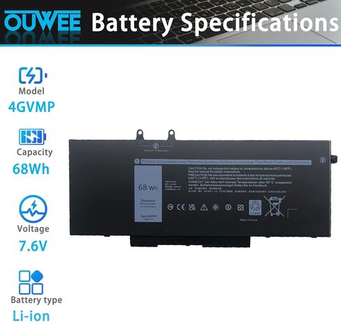 بطارية كمبيوتر محمول 7XNTR متوافقة مع Dell Latitude 12 7202 7212 Rugged Extreme Tablet Series Notebook J7HTX 07XNTR FH8RW 0FH8RW 7.4V 26Wh 3420mAh 2-Cell in Kuwait