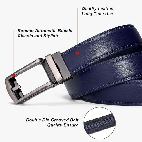JASGOOD Leather Ratchet Belts For Men Adjustable Belt Mens Dress Belt With Automatic Buckle in Saudi Arabia
