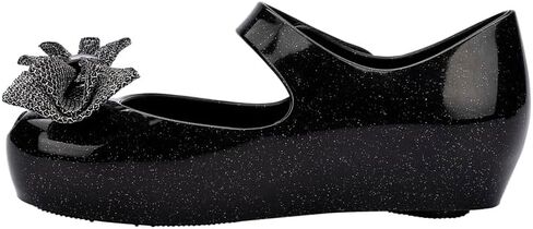 حذاء ميليسا ميني الترا جيرل بو ماري جين المسطح للأطفال الصغار والرضع - حذاء مسطح جيلي مريح ولطيف بمقدمة مفتوحة مع جزء علوي شفاف وفيونكة صغيرة للفتيات الصغيرات، بيج، 11 in Kuwait