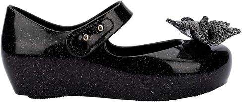 حذاء ميليسا ميني الترا جيرل بو ماري جين المسطح للأطفال الصغار والرضع - حذاء مسطح جيلي مريح ولطيف بمقدمة مفتوحة مع جزء علوي شفاف وفيونكة صغيرة للفتيات الصغيرات، بيج، 11 in Kuwait