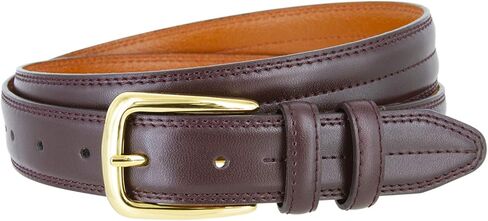 2923 Center Stitched Dress Genuine Leather Belt 1-1/8" wide in Saudi Arabia