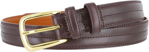2923 Center Stitched Dress Genuine Leather Belt 1-1/8" wide in Saudi Arabia