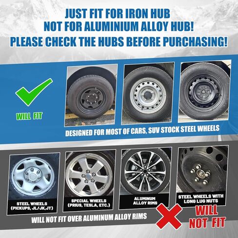 WOLFSTORM 15" Wheel Rim Covers Universal Hubcaps, Fashion Style Hubs Snap on Car Truck SUV PP Material Exterior Accessorios - Set of 4 (Black Lacquer) in Kuwait