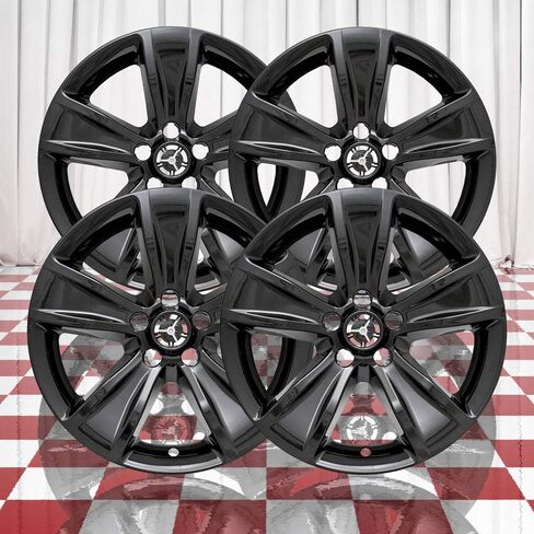 Set of 4 Gloss Black 5 Spoke 18" Wheel Skins for Dodge Charger SXT 2015-2017 in Kuwait