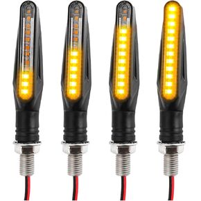 4 مساءً إشارات دوران الدراجات النارية LED ، وميض الدراجات النارية الأمامية والخلفية ذات الضعف الخلفي مع وضع التدفق المتسلسل ، وأضواء الدراجات النارية 12V. in Kuwait