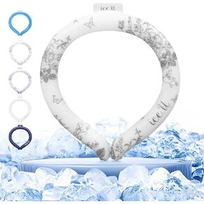 Auto-Freezing Ring – 27°C / 80°F Neck Cooler for Hot Weather, Reusable Cooling Tube Wrap for Sports, Travel, Commuting, Office, and Outdoor Heat Relief (Classic Navy) in Kuwait