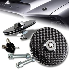 Pair 100% Real Carbon Fiber JDM Racing Style 2.5" Hood Latch Pins w/ Lock-able Keys, Universal Fit For Any Car in Saudi Arabia