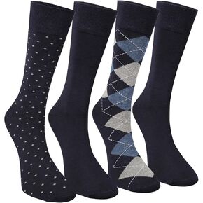 جوارب الخيزران للرجال ، جوارب الطاقم غير المرتبطة ، الطول الناعم ، مثالي للارتداء اليومي ، 4 عبوات (9-12) in Kuwait