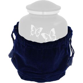 Large Black Velvet Cremation Urn Bag - Velvet Cotton Bag for Urn - Large Size 9"L x 6"W x 16"H - Great for Holding a Pet or Human Urn Measuring 14"H or Smaller in Kuwait