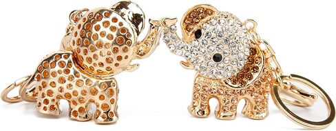 Lucky Elephant Keychain Rhinestone Key Chain for Women Car Purse Handbag Charm in Kuwait