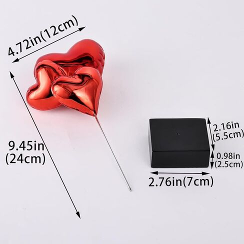 SHENGTIAN Silver Heart Sculpture Decor, Modern Silver Heart Balloon Sculpture for Living Room, Bedroom, Office Desktop, Ideal Heart Shape Decor Gift for Anniversaries, Weddings, or Valentine’s Day in Kuwait