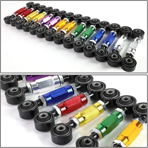 Auto Dynasty Aluminum Rear Lower Toe Adjustment Kit Black Control Arms Compatible with Civic Integra CRX Del Sol in Saudi Arabia