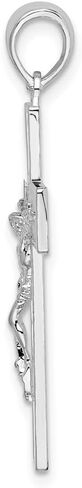 925 Sterling Silver Textured Latin Crucifix Pendant in Saudi Arabia