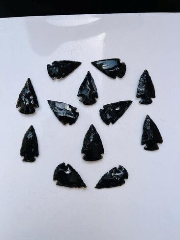 20pcs أسهم أسهم سوداء سوداء ، الهلال الزجاجي الميتافيزيقي ، بلورات شفاء الحجر AAA جودة حجر السهم من الحجر للمجوهرات in Kuwait