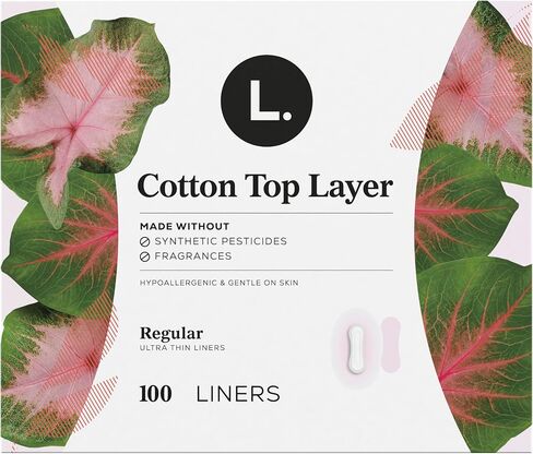 L. Ultra Thin Liners for Women, Regular Coverage, Organic Cotton Top Layer, Unscented Pantiliners, 336 Count in Kuwait