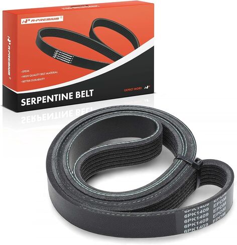 A-Premium Engine Serpentine Drive Belt Compatible with Chevrolet, Mercedes-Benz, Kenworth, Freightliner & International Harvester Cars - Cruze 2011, Sonic 2012, Sprinter 2500 2010-2019 & More in Saudi Arabia