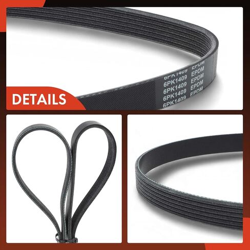 A-Premium Engine Serpentine Drive Belt Compatible with Chevrolet, Mercedes-Benz, Kenworth, Freightliner & International Harvester Cars - Cruze 2011, Sonic 2012, Sprinter 2500 2010-2019 & More in Saudi Arabia