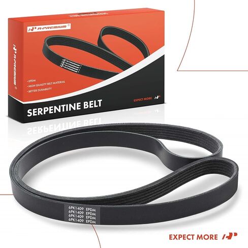 A-Premium Engine Serpentine Drive Belt Compatible with Chevrolet, Mercedes-Benz, Kenworth, Freightliner & International Harvester Cars - Cruze 2011, Sonic 2012, Sprinter 2500 2010-2019 & More in Saudi Arabia