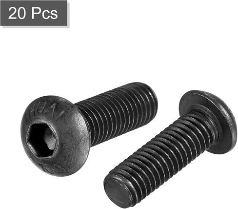uxcell M8x25mm عرافة المقبس زر غطاء الرأس البراغي سبائك الصلب 20pcs in Saudi Arabia