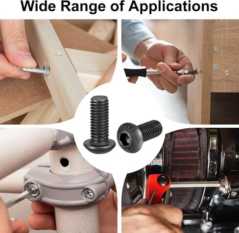 uxcell M8x25mm عرافة المقبس زر غطاء الرأس البراغي سبائك الصلب 20pcs in Saudi Arabia