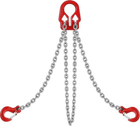 Heavy Duty Lifting Chains with Adjustable Hooks, 5/16 Inch x 10 Ft, Maximum Load 7000lbs, Dual Leg Chain Slings for Industrial Engine Hoist in Saudi Arabia