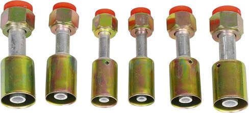 6PCS Air Conditioning #6#8#10 AC Fitting Set Female Oring Beadlock 90 Degree in Kuwait