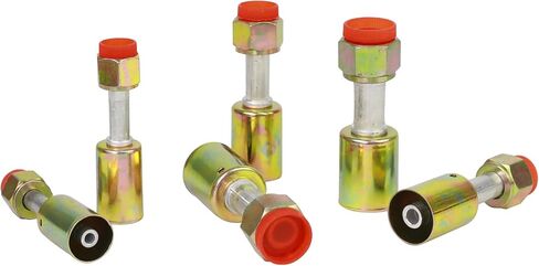 6PCS Air Conditioning #6#8#10 AC Fitting Set Female Oring Beadlock 90 Degree in Kuwait